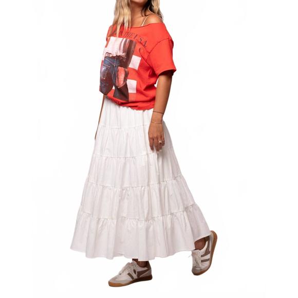 NEW BY TOGETHER for a moment midi skirt in off white - Picture 3 of 6